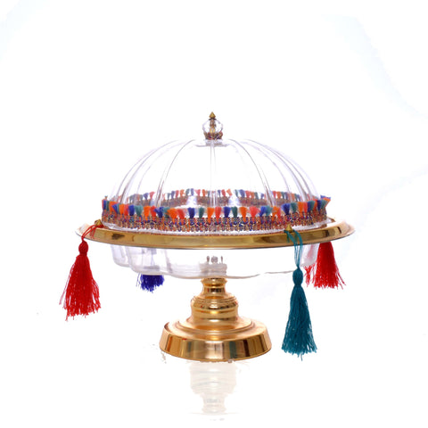 Golden Ramadan Cake Plate