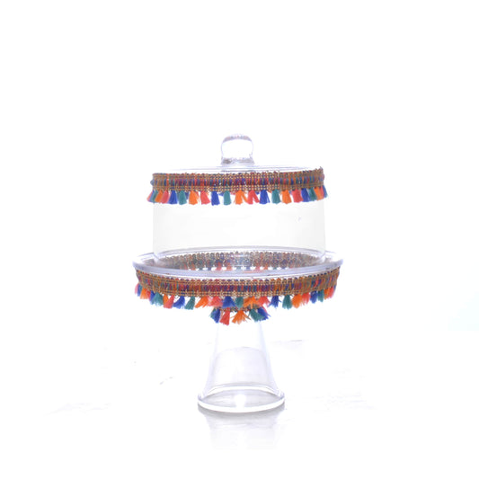 Cake Plate with Colorful Ramadan Decoration