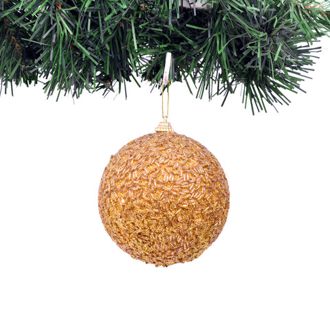 Beads Gold Christmas Ball - 4 pieces per box