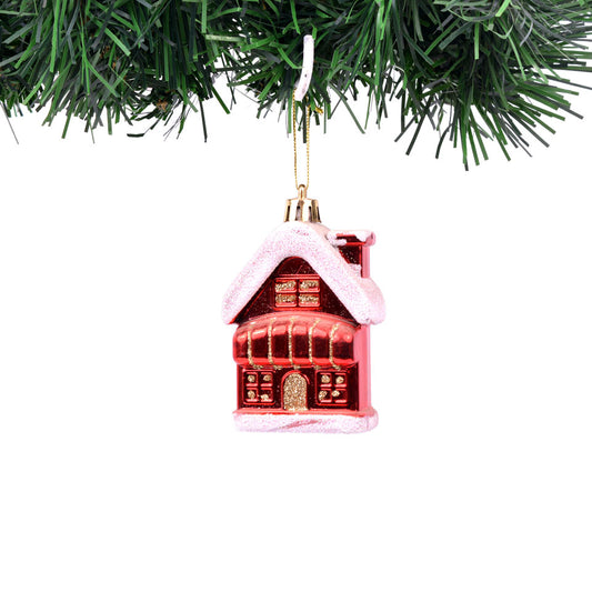 Glossy Red Home Christmas Ornaments - 3 pieces per box