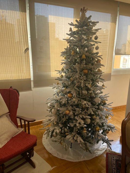 White Christmas Tree (metal stand) 2.10 Meters