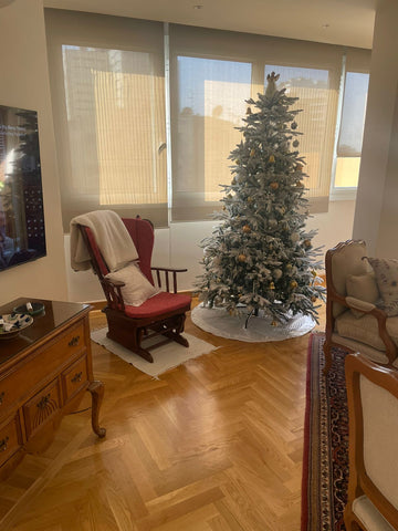 White Christmas Tree (metal stand) 2.10 Meters