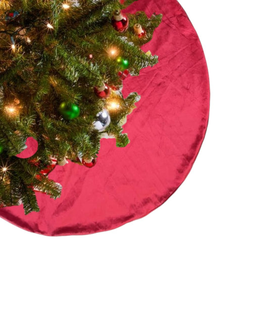 Red Christmas Tree Skirt