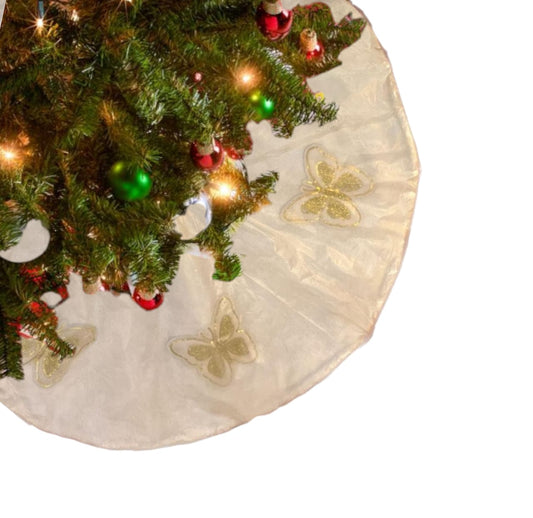 Butterfly Christmas Tree Skirt