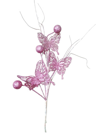 Axor branch purple butterfly