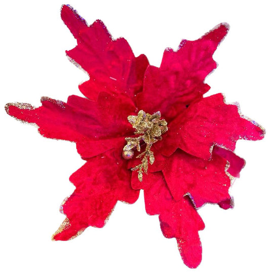 Red rose with glitter
