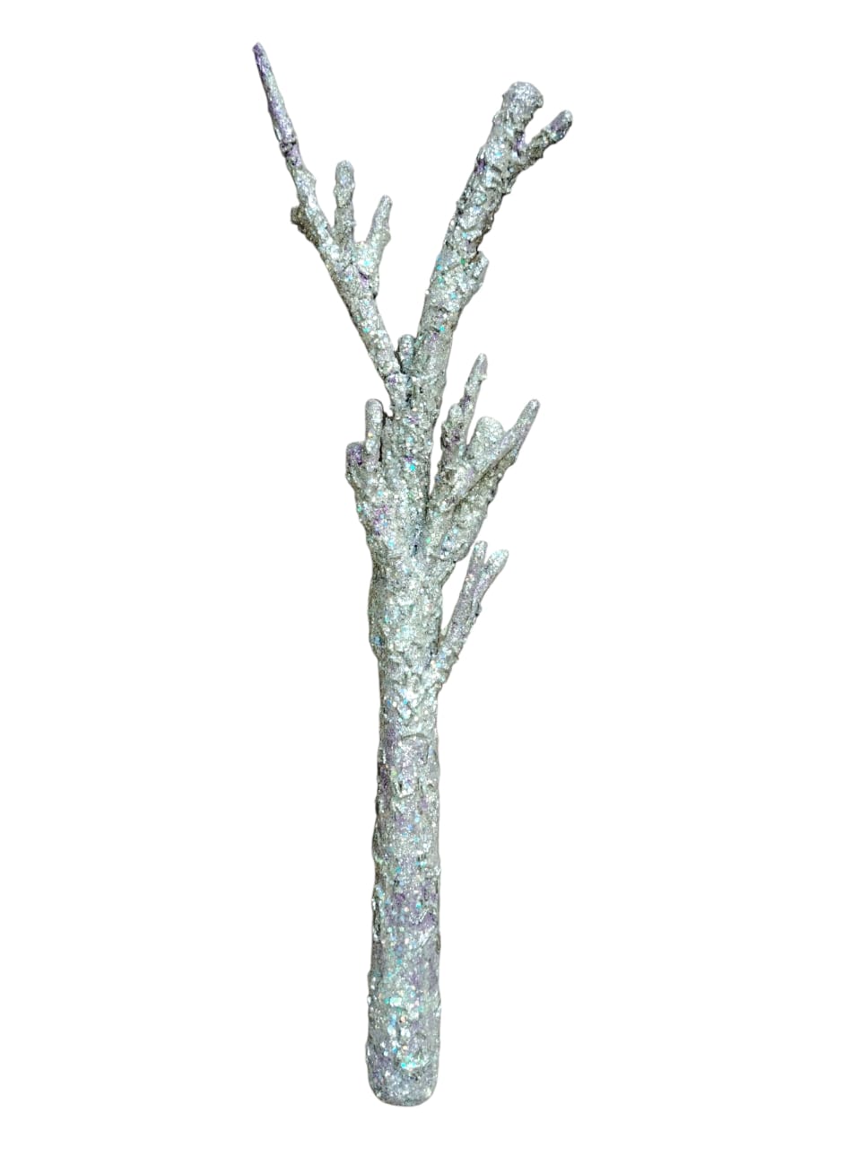 Silver Glitter Tree Trunk Accessory
