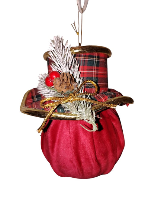 Christmas velvet ornament