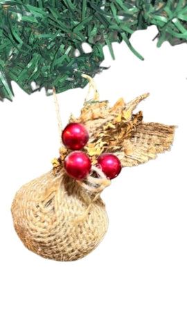 Holiday Tree Decoration with Red Berries