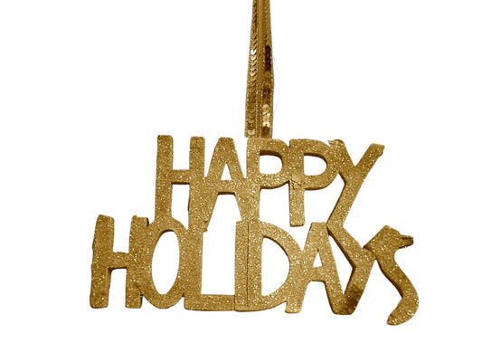 Christmas 'happy holidays' ornament