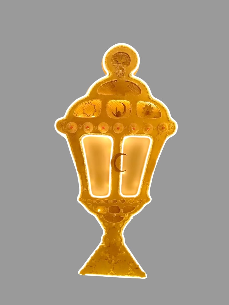 Large golden wooden lantern