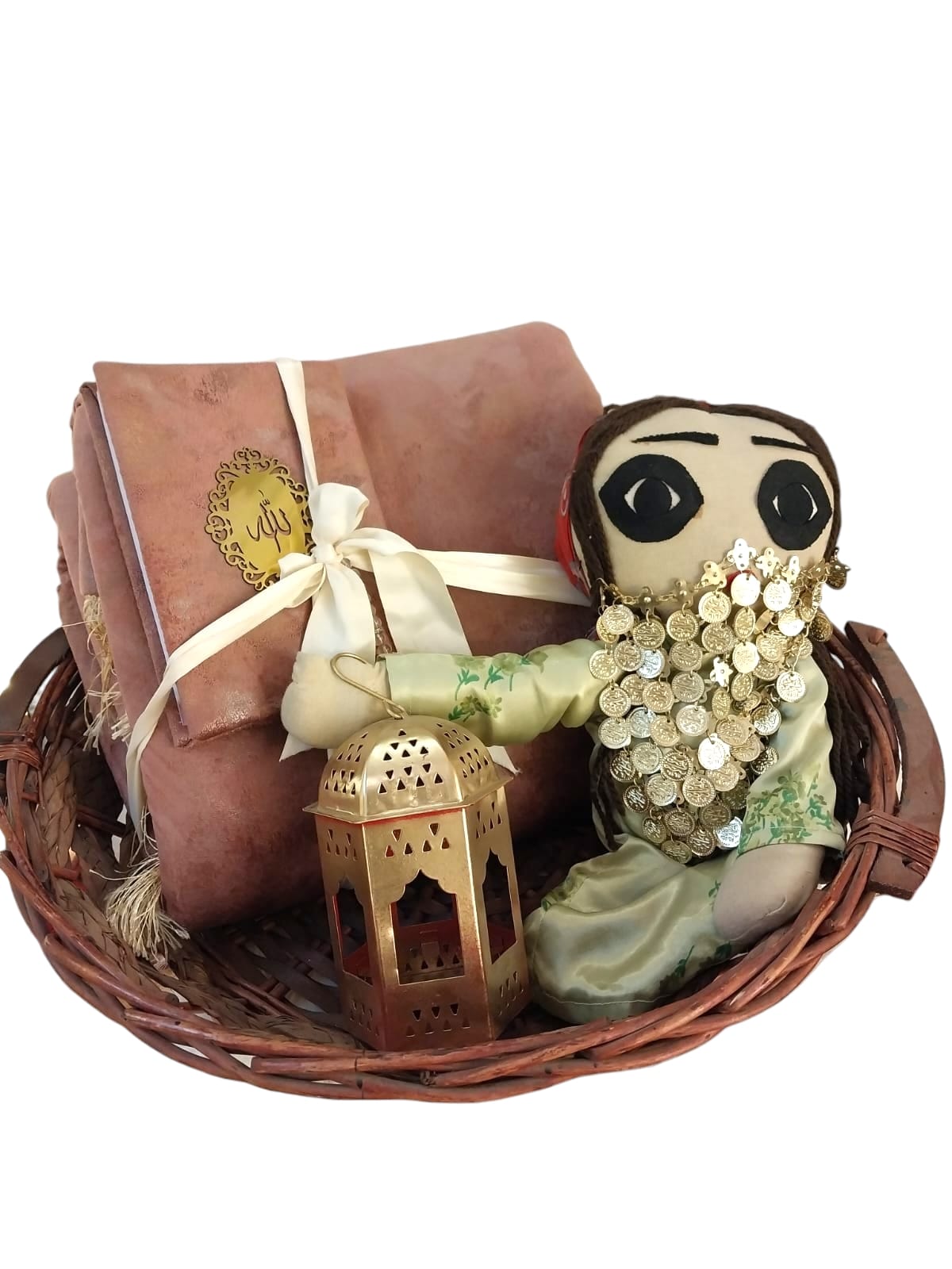 Traditional Ramadan Gift Basket with Doll & Lantern