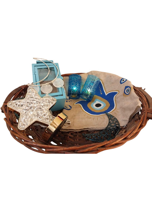 Blue Ramadan Gift Basket