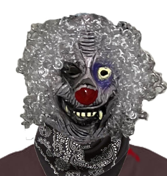 Halloween mask with wig