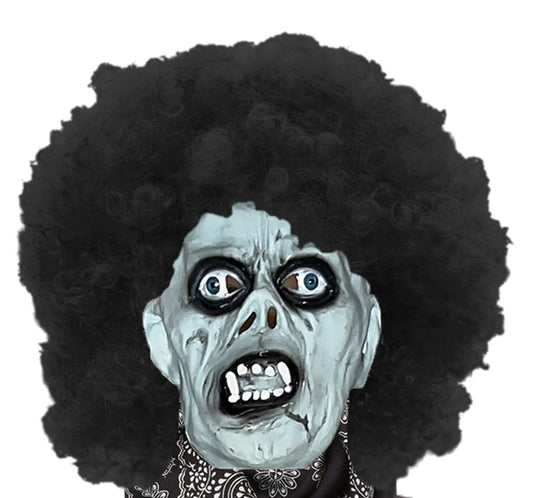 Halloween mask with wig