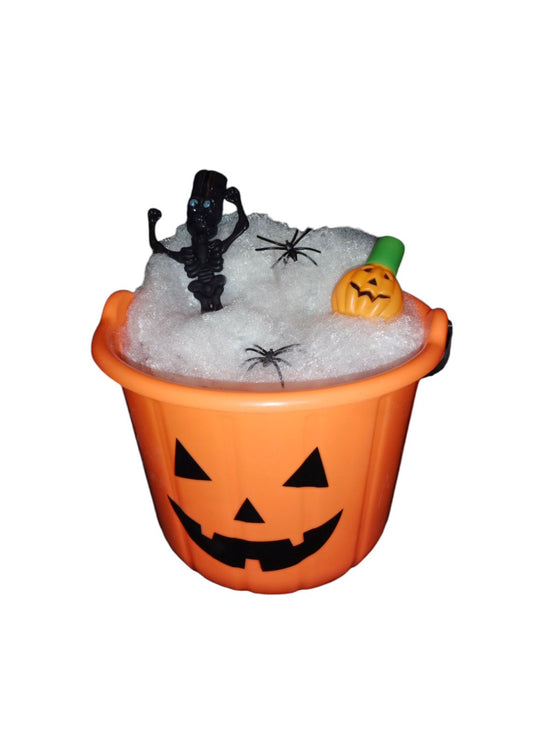 Halloween bucket, spider web and bubbles bundle
