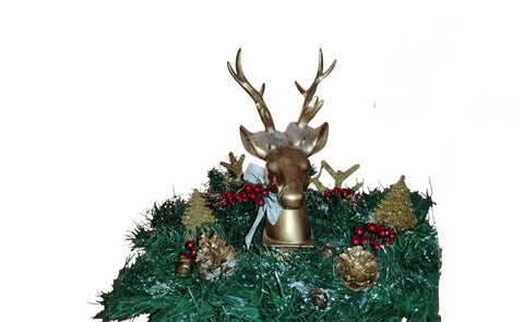 Garland centerpiece garland with gold reindeer and leef 32*46