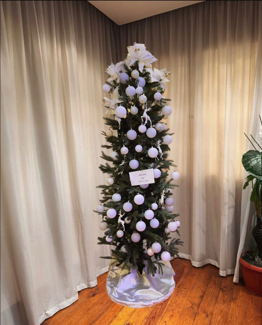 Starlight Slim Tree- 2.10 m tree + 100  ornaments