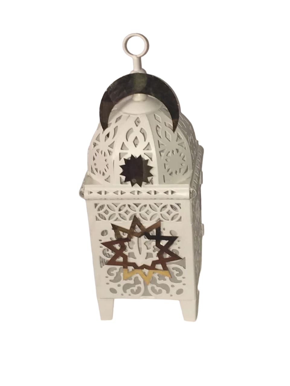 Ramadan White Decorative Lantern 15 x 37 cm