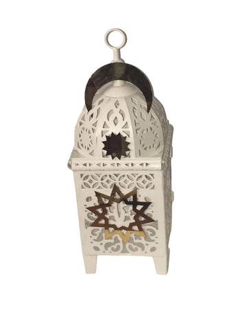 Ramadan White Decorative Lantern 15 x 37 cm