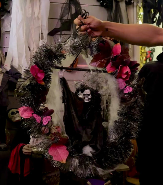 Halloween skulls and wreath bundle