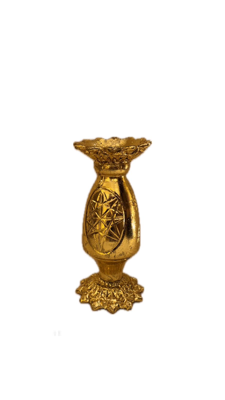 Glass gold plated container