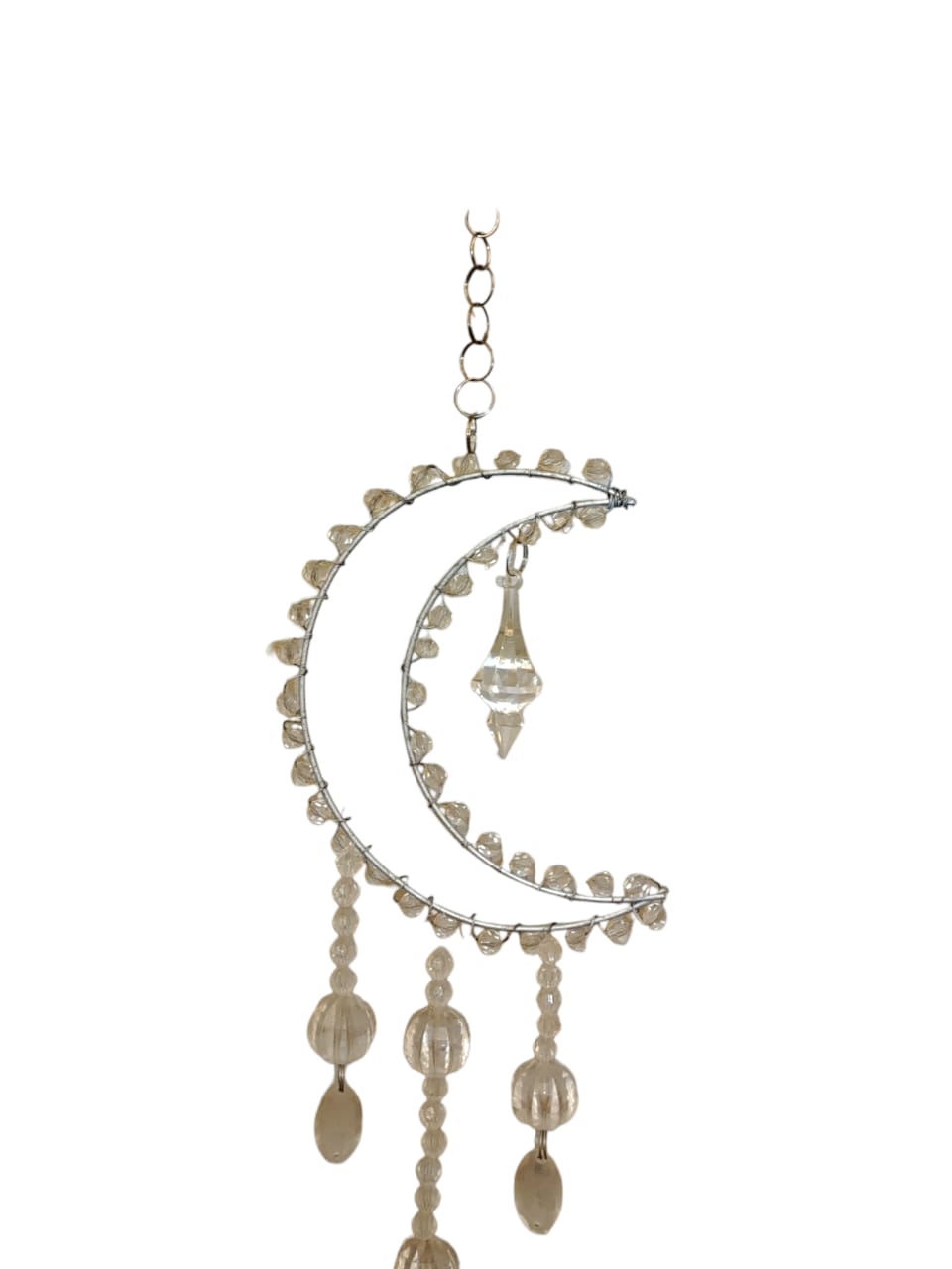 Hanging crescent moon decor