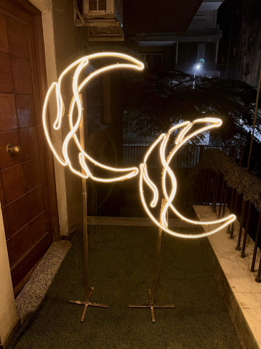 Ramadan Metal Stand With Led Crescent