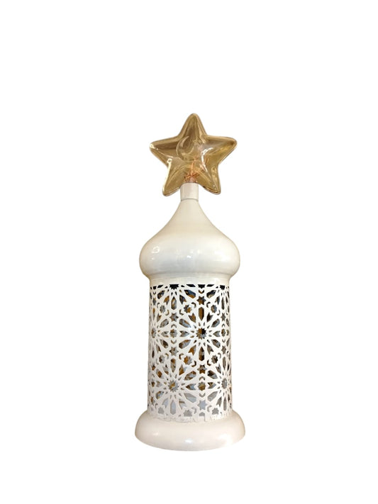 White lantern with a golden star