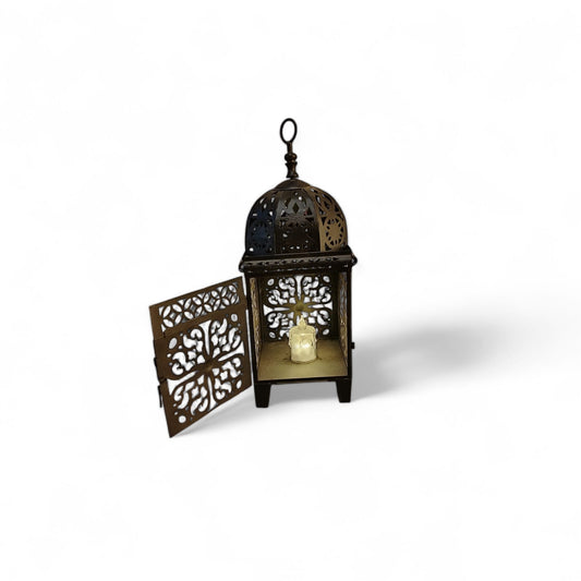 Bronze lantern with an open center
