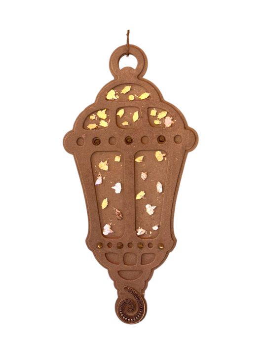Bronze foam lantern for hanging