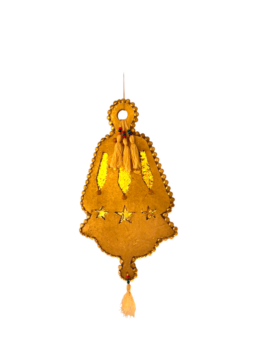 Gold foam hanging lantern