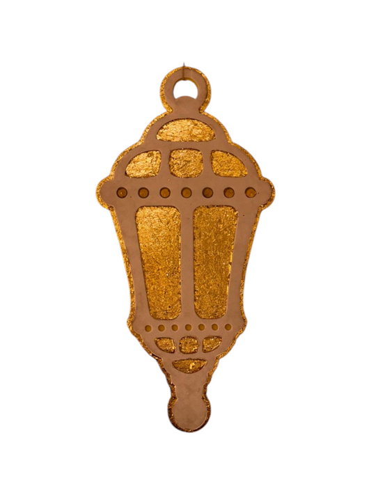 Gold foam hanging lantern