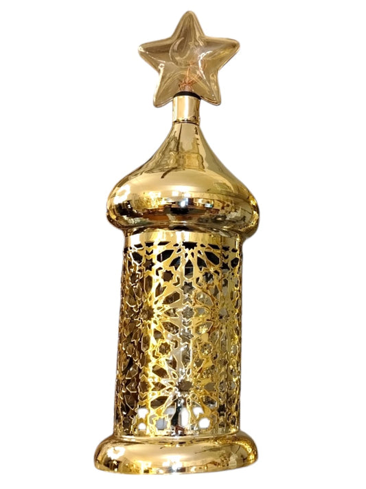 Golden lantern crowned with a sleek star