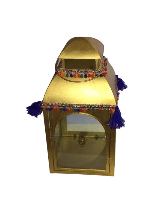 decorated golden lantern