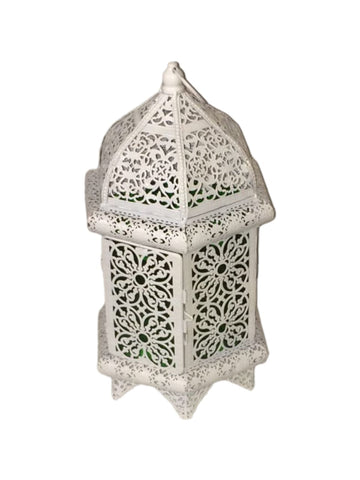 Ramadan White Arabian Lantern 25x35 cm