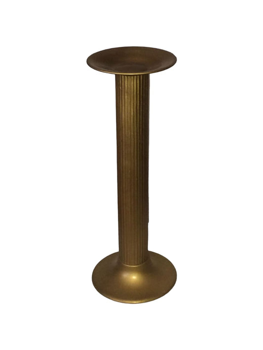 Golden Candle Holder Glass Base